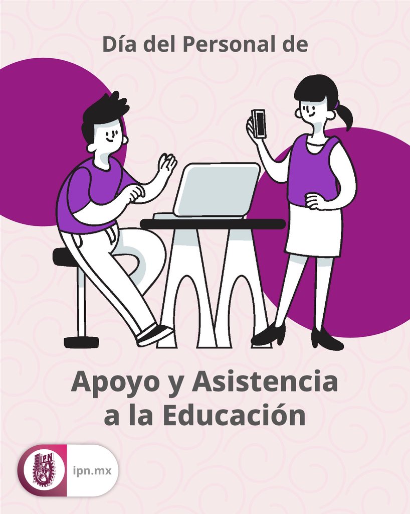 📚✨  Gracias al Personal de Apoyo y Asistencia a la Educación del #IPN porque su esencial trabajo, fortalece a nuestra comunidad y deja huella en cada rincón del Instituto.
💜 ¡Feliz Día del #PAAE, #OrgulloPolitécnico! 
#Huélum