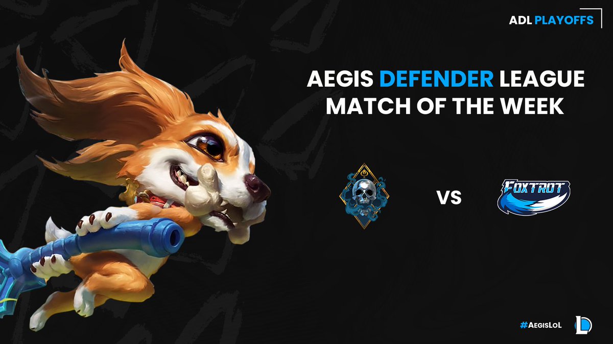 ITS PLAYOFFS TIME in the Aegis Defender League. Tune in tonight at 7PM ET to catch this banger best of 5, fearless, round of 16 match up!

⚔️: Death Cards vs. <a href="/TeamFoxtrotLoL/">Foxtrot</a> Jungle Kits
🎙️: Ro 13 and <a href="/QuaxCasts/">Gavin “Quax” Hung</a>
📹: @IcefireideCasts

⬇️LINK BELOW⬇️