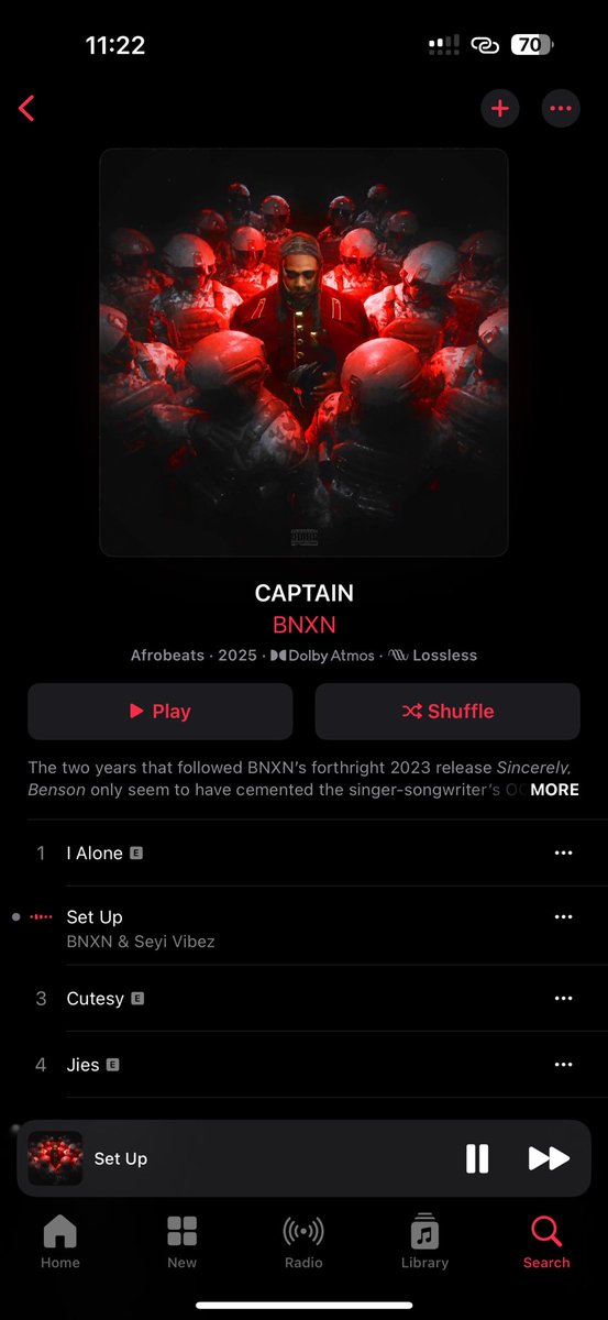 Luiz_Adexx's tweet image. Since BNXN dropped this, I don’t think I’ve gone a day without listening, a fucking masterpiece!🫶🏿