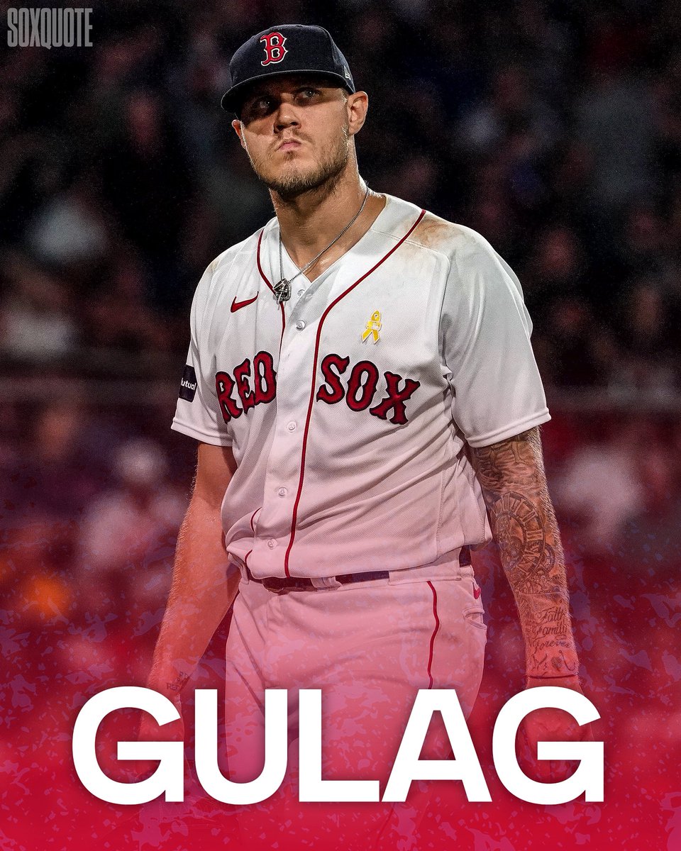 SoxQuote's tweet image. “We just told Tanner it was a ‘mental reset,’ right?” said Alex Cora. “He’ll figure out it’s a gulag when he sees the wolves.” #RedSox