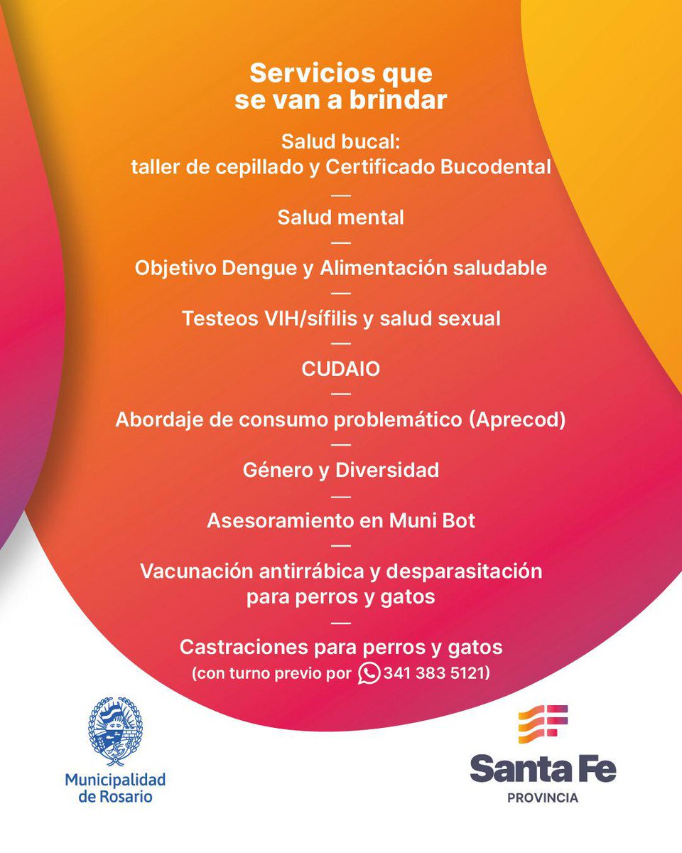 GobSantaFe's tweet image. #SantaFeAcá en Barrio Ludueña de #Rosario
Este miércoles 23 de julio, de 9 a 14hs.
📍Humberto Primo y Felipe Moré, #Rosario.
🙌🏼 ¡Los esperamos!