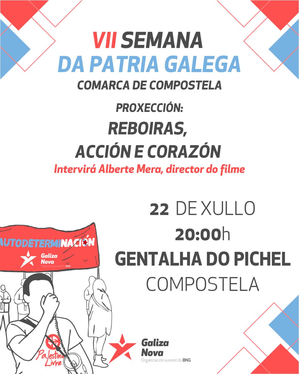 Terra e Tempo (@iterraetempo) on Twitter photo Este martes proxectarase en Compostela na <a href="/CSPichel/">a gentalha do pichel</a> o documental 'Reboiras. Acción e corazón' sobre #MonchoReboiras. A proxección contará cun coloquio co director do filme, Alberte Mera <a href="/oalberte/">Alberte Mera</a> e enmárcase nos actos polo Día da Patria Galega organizados por <a href="/galizanova/">Galiza Nova</a> Este martes proxectarase en Compostela na <a href="/CSPichel/">a gentalha do pichel</a> o documental 'Reboiras. Acción e corazón' sobre #MonchoReboiras. A proxección contará cun coloquio co director do filme, Alberte Mera <a href="/oalberte/">Alberte Mera</a> e enmárcase nos actos polo Día da Patria Galega organizados por <a href="/galizanova/">Galiza Nova</a>