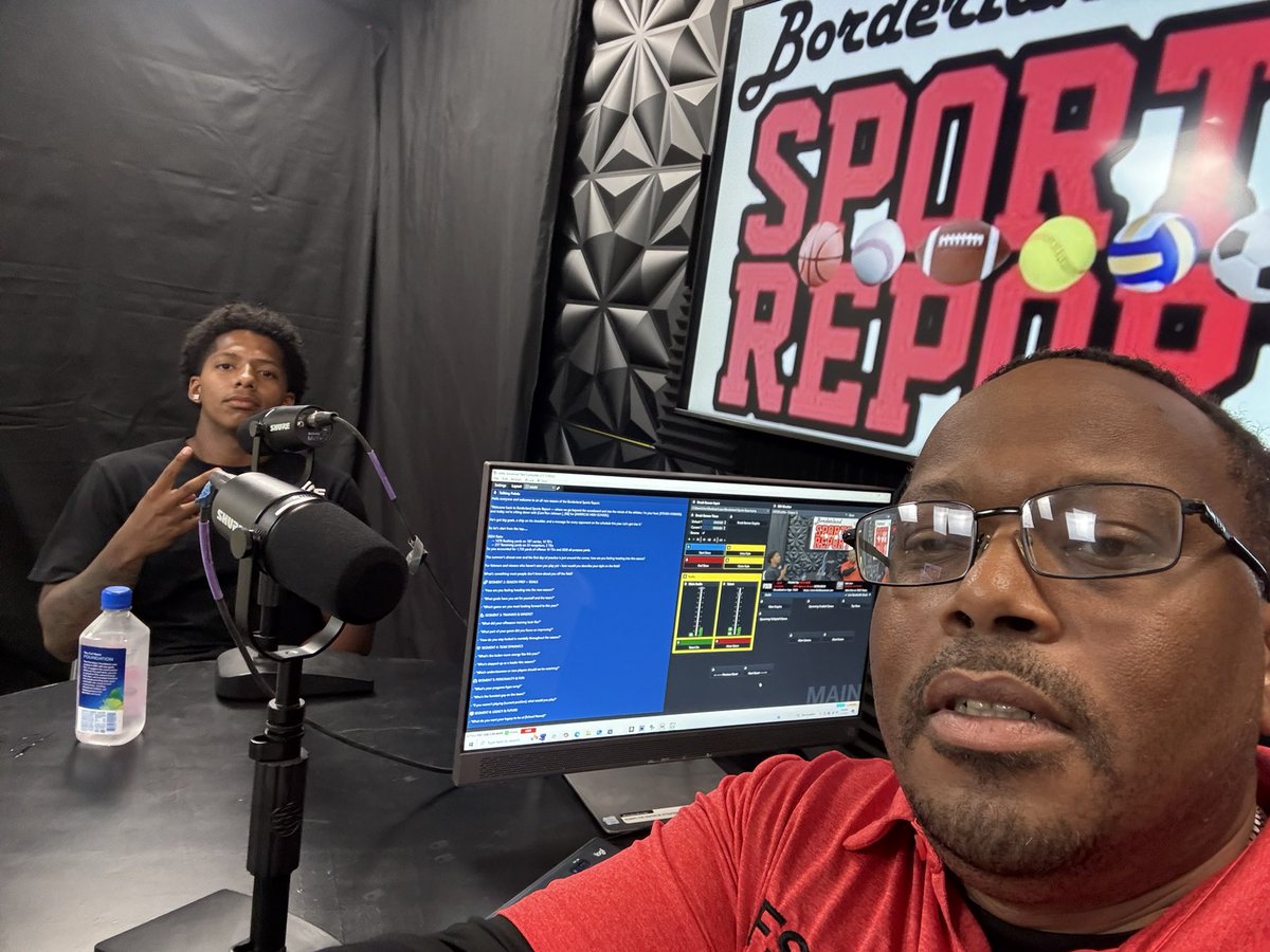 Fieldhouse Sports & Entertainment Network (@fieldhousespor1) on Twitter photo Kicking off the new season of The Borderland Sports Report — #BSR
Interviews dropping next week for football. Had <a href="/jude4walker/">Jude Walker</a> and <a href="/CamronOJohnson/">Cam’Ron O. Johnson</a> in the studio today! Awesome athletes and super young men! Kicking off the new season of The Borderland Sports Report — #BSR
Interviews dropping next week for football. Had <a href="/jude4walker/">Jude Walker</a> and <a href="/CamronOJohnson/">Cam’Ron O. Johnson</a> in the studio today! Awesome athletes and super young men!