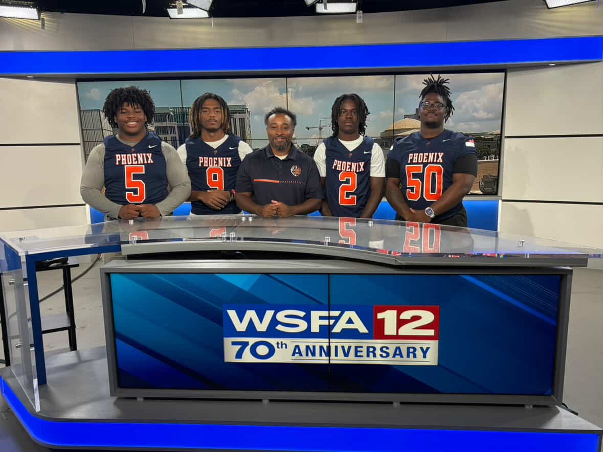 Cortez Nettles (@corteznettles50) on Twitter photo I had a great media day with <a href="/CoachWhite225/">Kenneth White Jr</a> and the guys at WSFA media day today!!💙 <a href="/RosieLangello/">Rosie Langello-Hodgens</a> <a href="/PJHS_FB/">Percy Julian FB</a>
#PJWAY🐦🔥 I had a great media day with <a href="/CoachWhite225/">Kenneth White Jr</a> and the guys at WSFA media day today!!💙 <a href="/RosieLangello/">Rosie Langello-Hodgens</a> <a href="/PJHS_FB/">Percy Julian FB</a>
#PJWAY🐦🔥