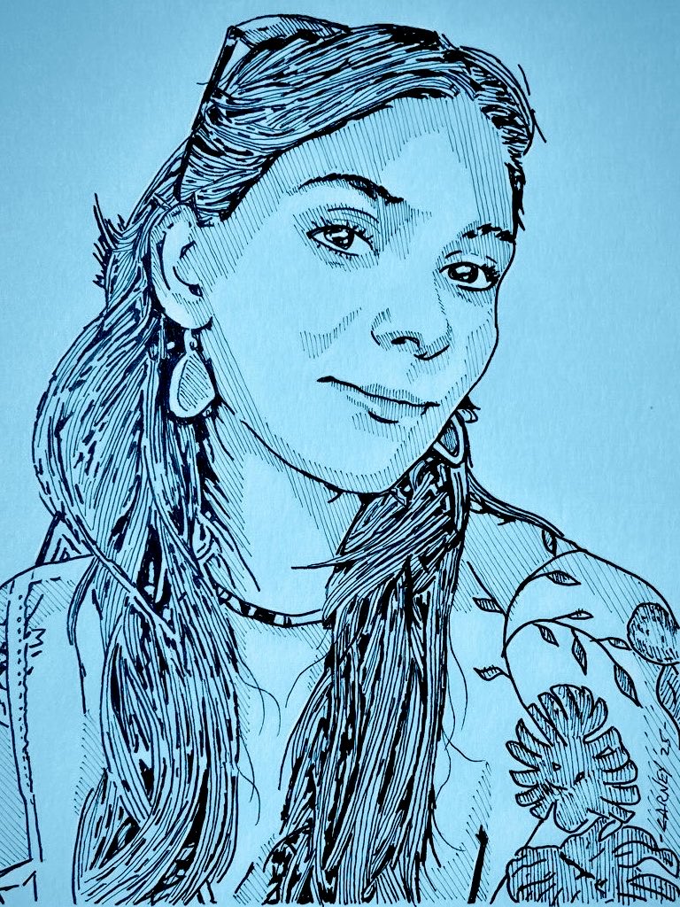 Carney_ART's tweet image. My art teacher used to say, “Patrick, before you are able to draw, you have to learn to see, and feel the person you are capturing. So the way you learn to see and feel is by drawing.”
#AbigailMartin #CarneyArt #Drawing #PenAndInk #Art #Sketch #Honor #Inspire #Draw #Sketch #Feel