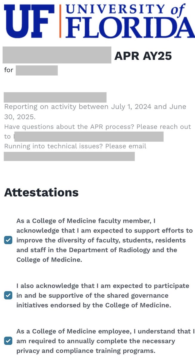CommiesOnCampus's tweet image. 🔥ALERT: UF Med School Still Requiring Employees to Sign DEI Statements
University of Florida’s Med School is defying FL law and still requires its faculty to sign a DEI statement as part of their annual review and contract renewal.
In 2023, @GovRonDeSantis signed into law HB…