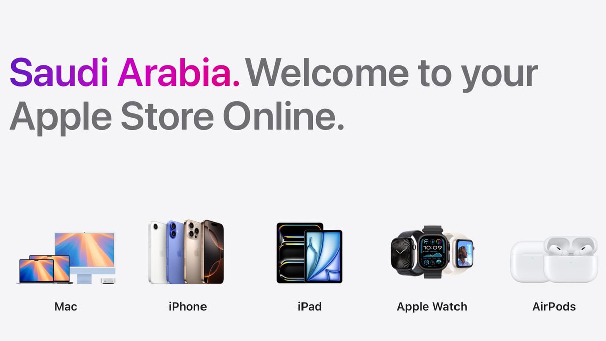 MacRumors's tweet image. Apple Online Store Now Live in Saudi Arabia macrumors.com/2025/07/21/app…