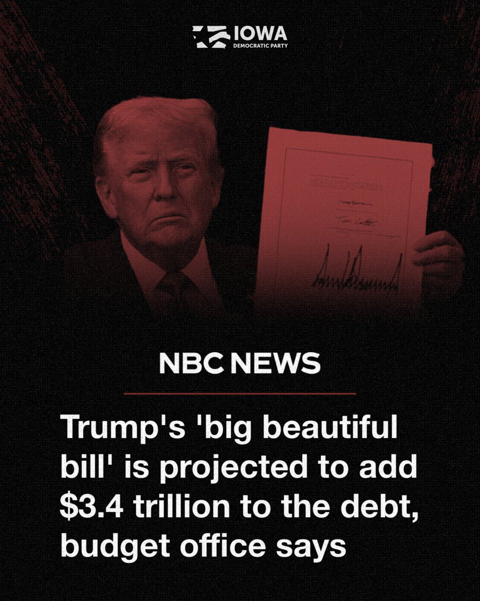 iowademocrats's tweet image. Republicans in D.C. love to brag about "tackling the national debt."
They're lying to us and giving more tax cuts to the 1%.