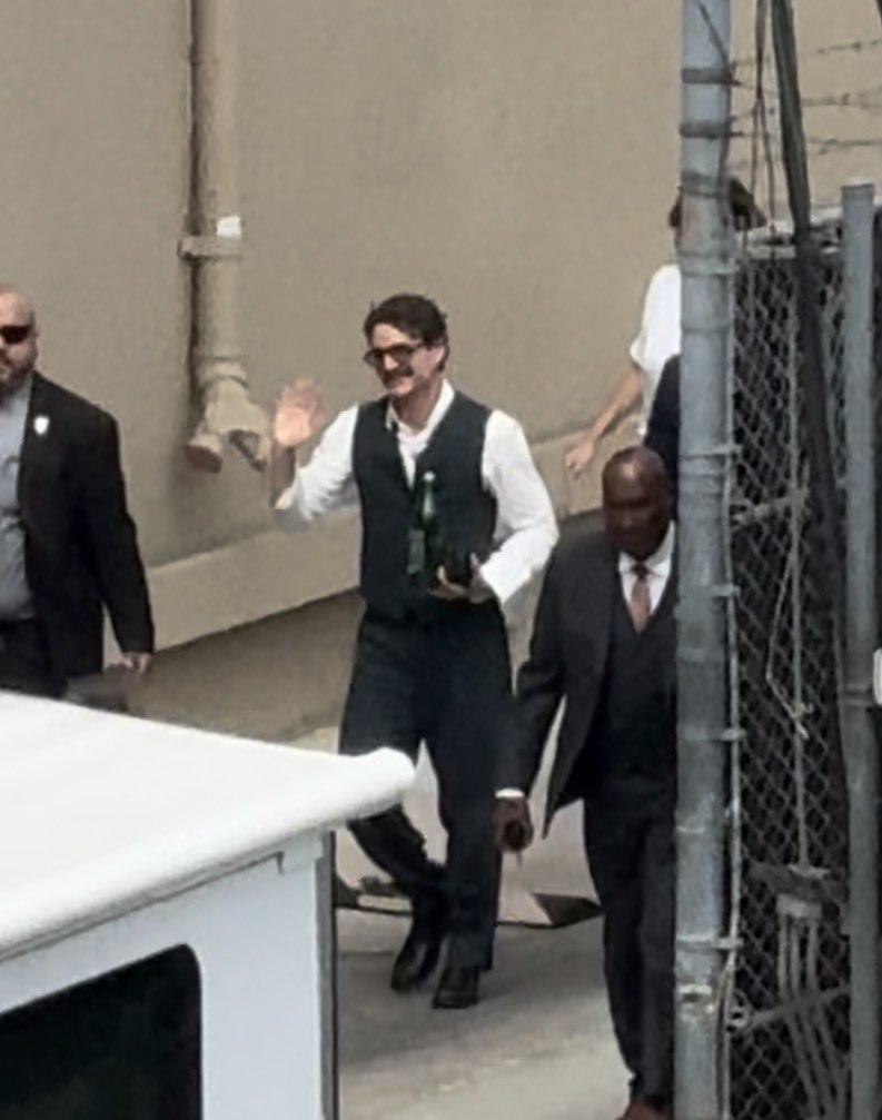 Pedro Pascal arriving at Jimmy Kimmel live!!!