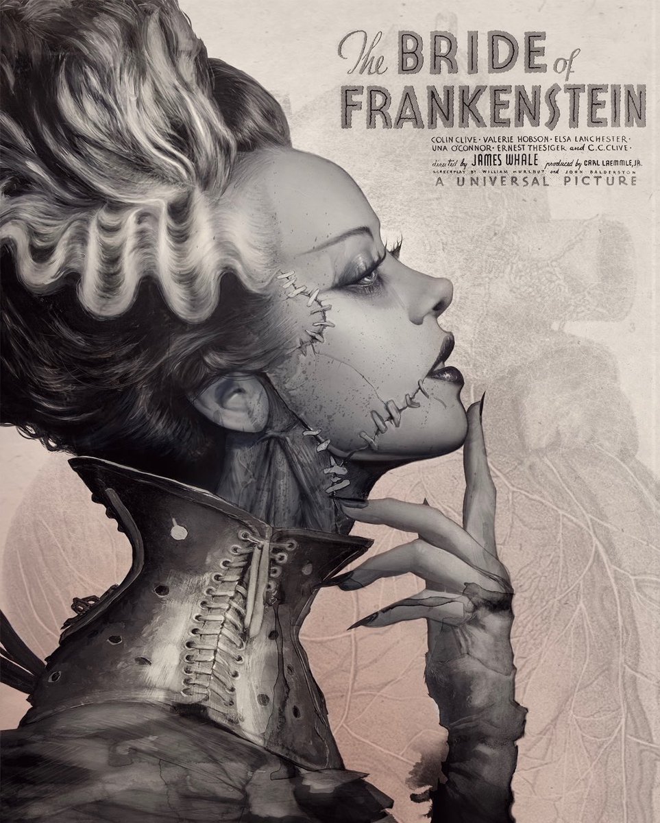 The Retro Reminiscer (@retroreminiscer) on Twitter photo Bride of Frankenstein (1935)
Art by Dan Quintana. Bride of Frankenstein (1935)
Art by Dan Quintana.