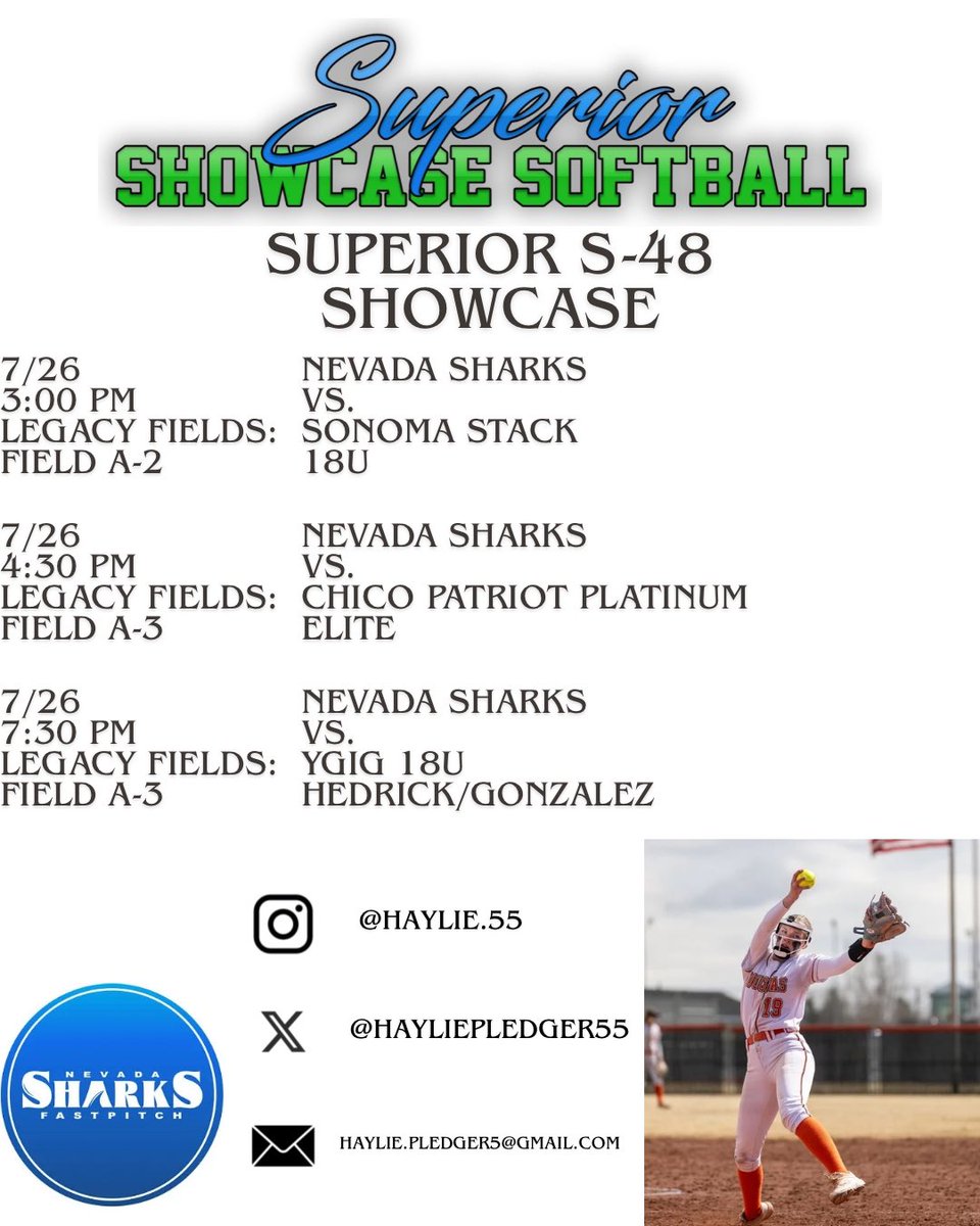 HayliePledger55's tweet photo. So excited to be guest playing for the Nevada Sharks this upcoming coming weekend and the S-48 College Showcase!! https://t.co/U2ju5xLw6a
