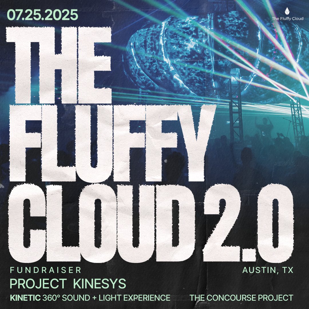 concourseproj's tweet image. The Fluffy Cloud returns to Austin this Friday… bigger, badder, and fluffier than ever before. 🌩️
This time we’re taking it for a spin INSIDE THE MAIN ROOM, which means the Cloud’s signature 360° elements coupled with our world class production. 🏴
🎟️ concourseproject.com
