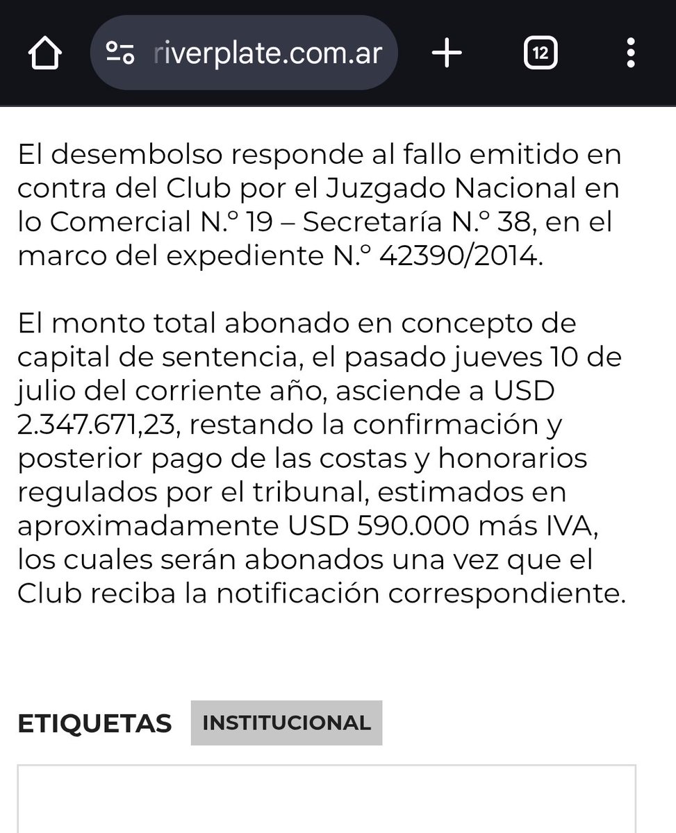 ⚠️ Passarella le acaba de costar TRES MILLONES DE DÓLARES a River Plate.

T4F (Time For Fun) nunca más tiene que hacer negocios con River.