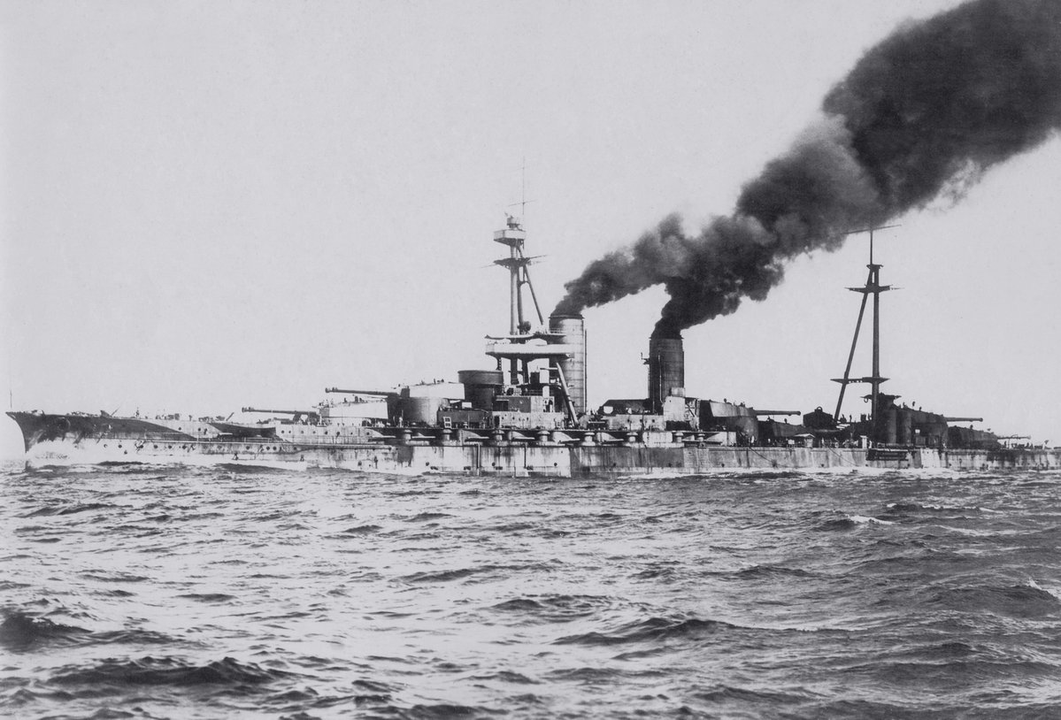 DramaWarship's tweet image. Date: September 12, 1917. Location: The Kii Channel 紀伊水道, Japan. Event: Battleship Ise 伊勢 is performing machinery trials on the 29th month of construction works by the Kawasaki Shipyard. She will be commissioned into the IJN 3 months later. Current status: Scrapped in…