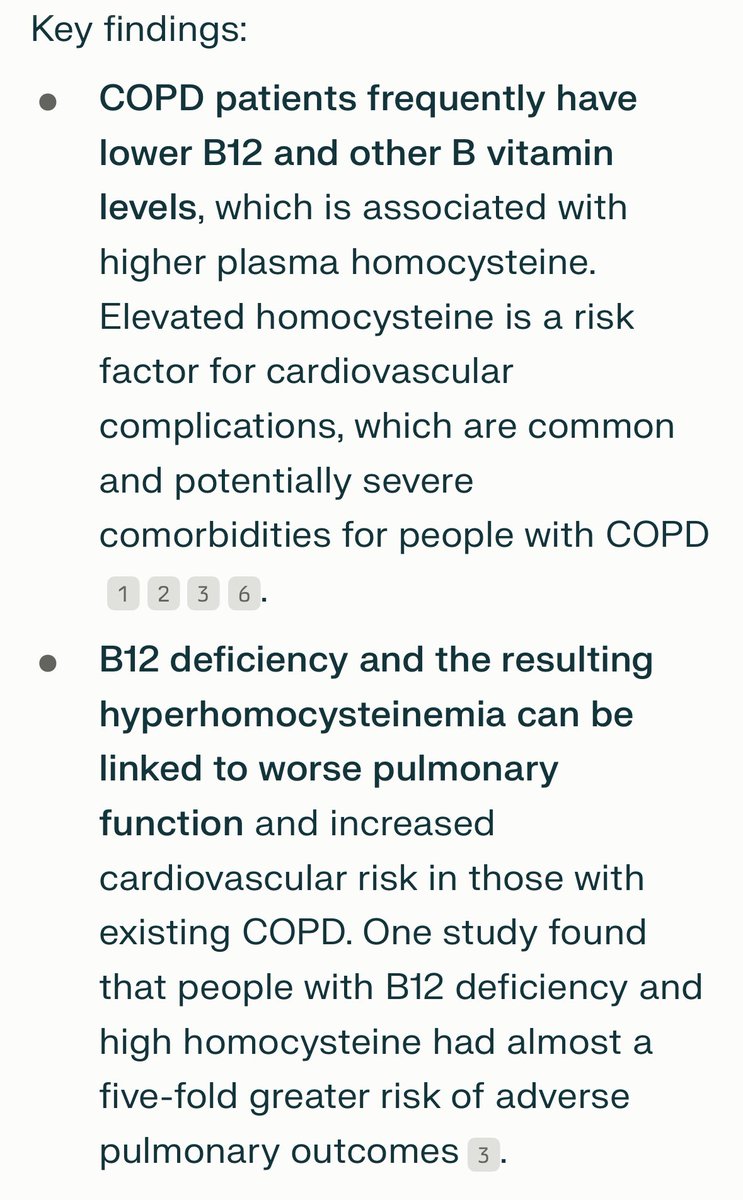 AwarenessB12's tweet image. Got COPD? 
Check B12 and Homocysteine