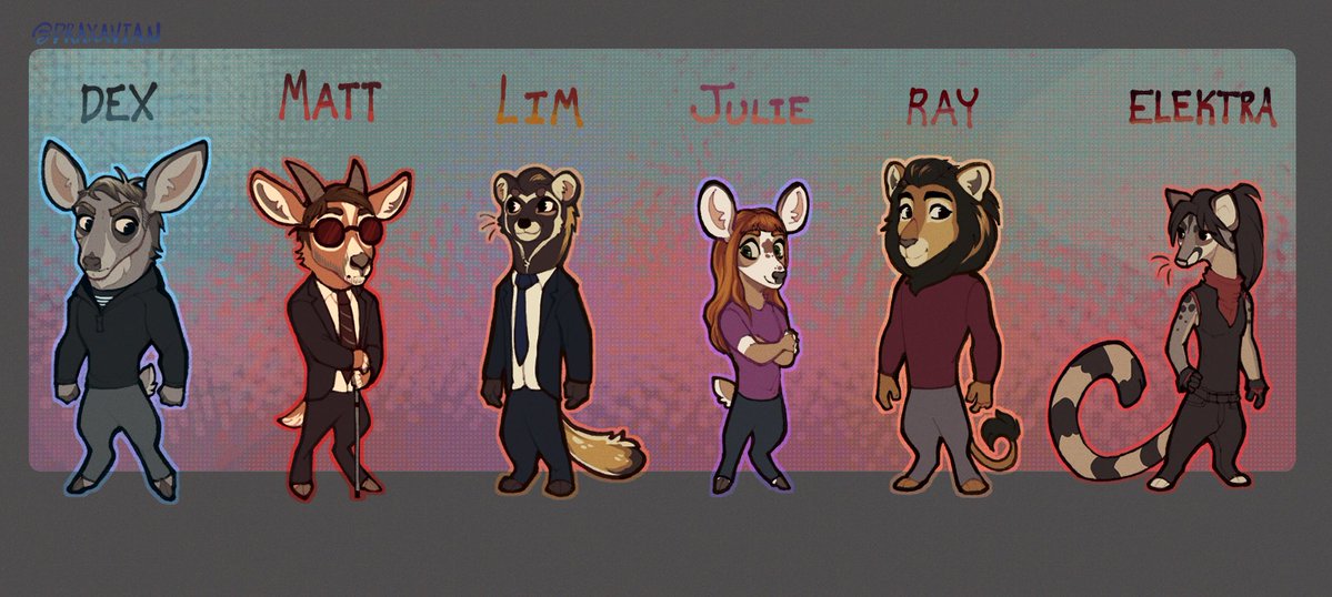 draxavian's tweet image. Chibi line up I did for (most of) my faves that I keep forgetting to post