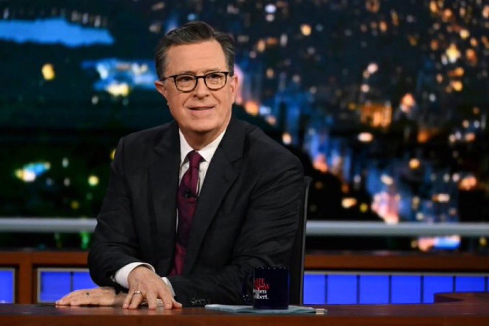 IanJaeger29's tweet image. REPORT: Molly Ringwald calls for Stephen Colbert to run for President in 2028, after his show is set to be canceled.