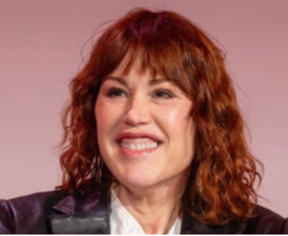 IanJaeger29's tweet image. REPORT: Molly Ringwald calls for Stephen Colbert to run for President in 2028, after his show is set to be canceled.
