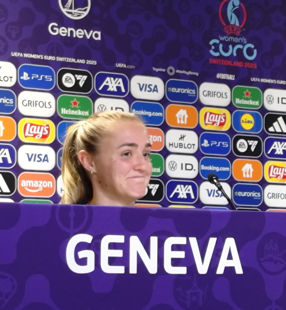 TheAdrianDurham's tweet image. The @Lionesses v Italy here in Geneva Tuesday night live on @talkSPORT join us from 7pm. @WEURO2025 semi final. Georgia Stanway expected to start in midfield.