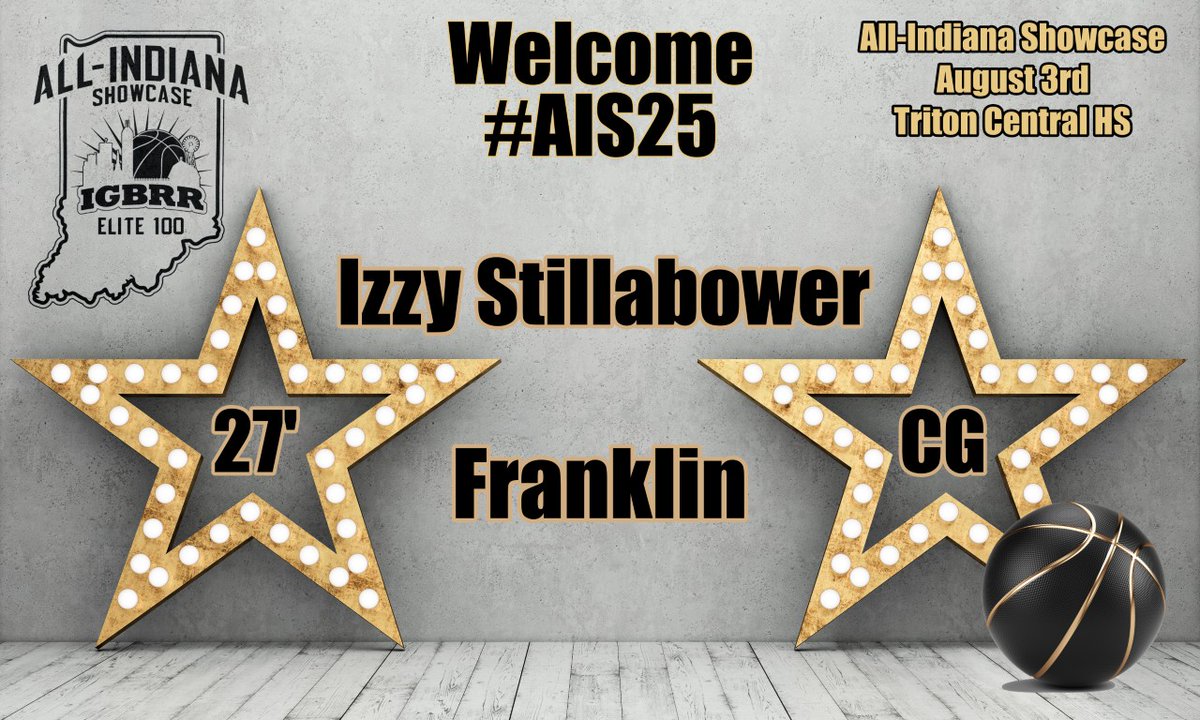 IGBRR Hoops (@coachbeckett) on Twitter photo Welcome 27' CG Izzy Stillabower, Franklin, to the All-Indiana Showcase. #AIS25
<a href="/izzystillabower/">Izzy Stillabower</a>
August 3rd @ Triton Central HS IGBRR.COM Welcome 27' CG Izzy Stillabower, Franklin, to the All-Indiana Showcase. #AIS25
<a href="/izzystillabower/">Izzy Stillabower</a>
August 3rd @ Triton Central HS IGBRR.COM