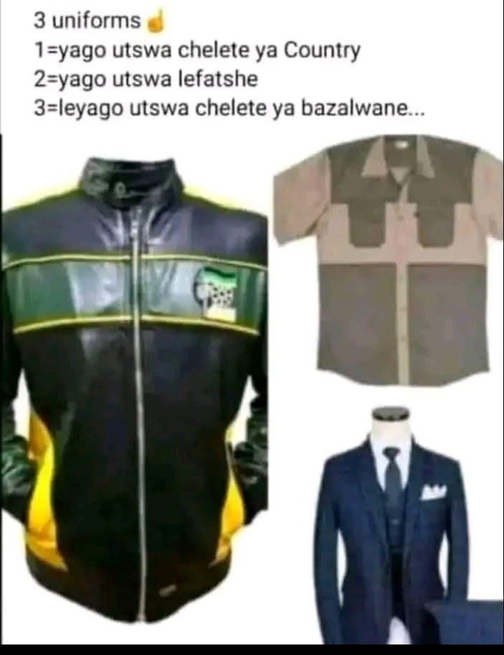 ThabzAfrika's tweet image. Three most dangerous uniforms
Uniform to
1...steal country's money
2...steal the LAND
3...steal money of unsuspecting christians