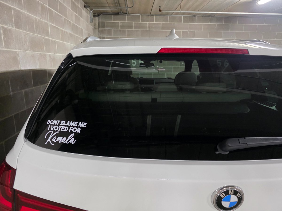 kilday_morgan's tweet image. One vinyl decal applied. ☺️ I'm hesitant to apply the others because I got in trouble for having an upside down flag with a political message on it in my apartment window.