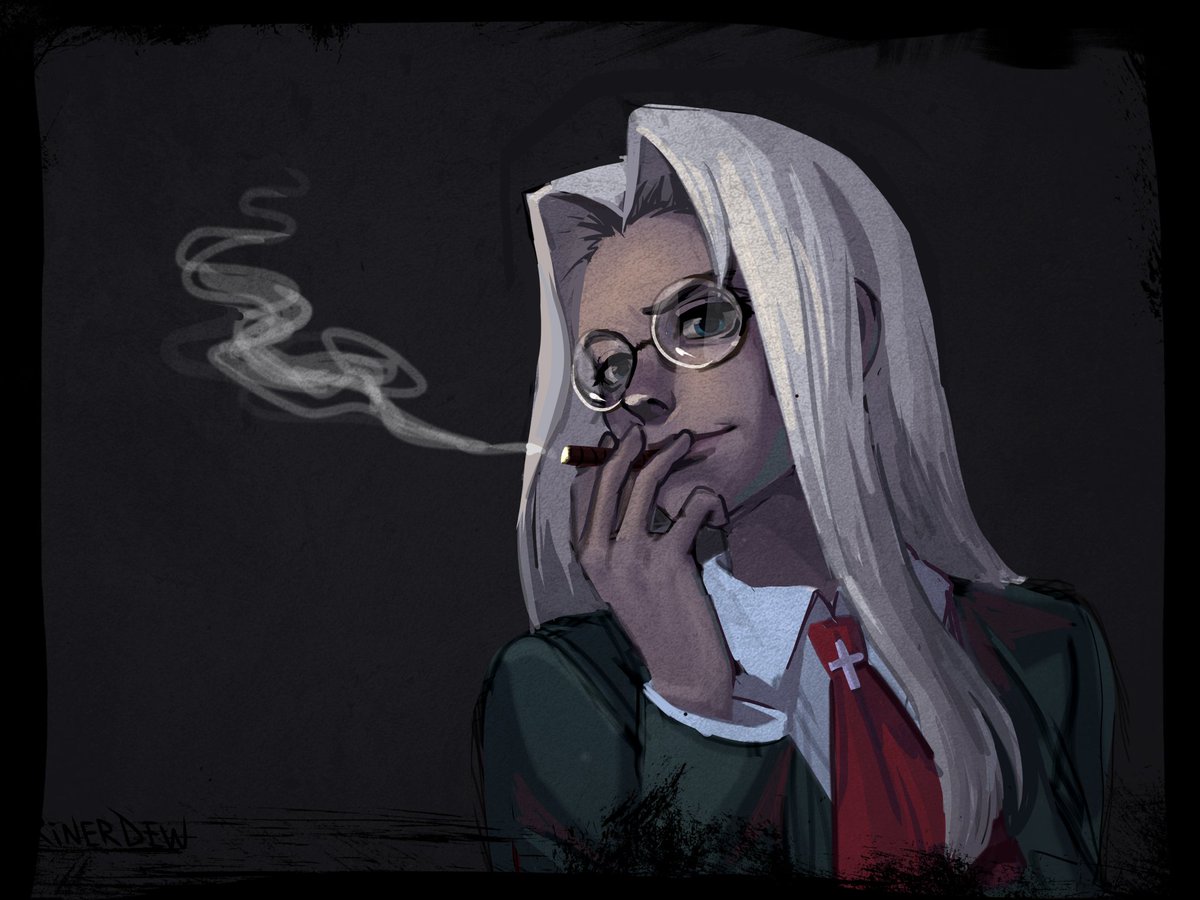 Rinerdew's tweet image. #hellsing #HellsingUltimate #integra_hellsing #sir_integra #fanart