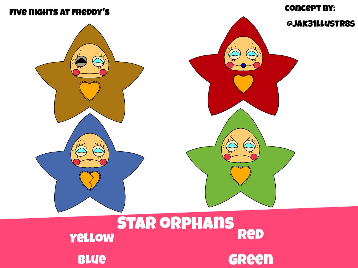 jak3anim8s's tweet image. The Star Orphans Youtooz Concept 
@youtooz 
#FNAF #stars #FNAFSOTM #SOTM #SecretoftheMimic #fnaffanart #fnafart