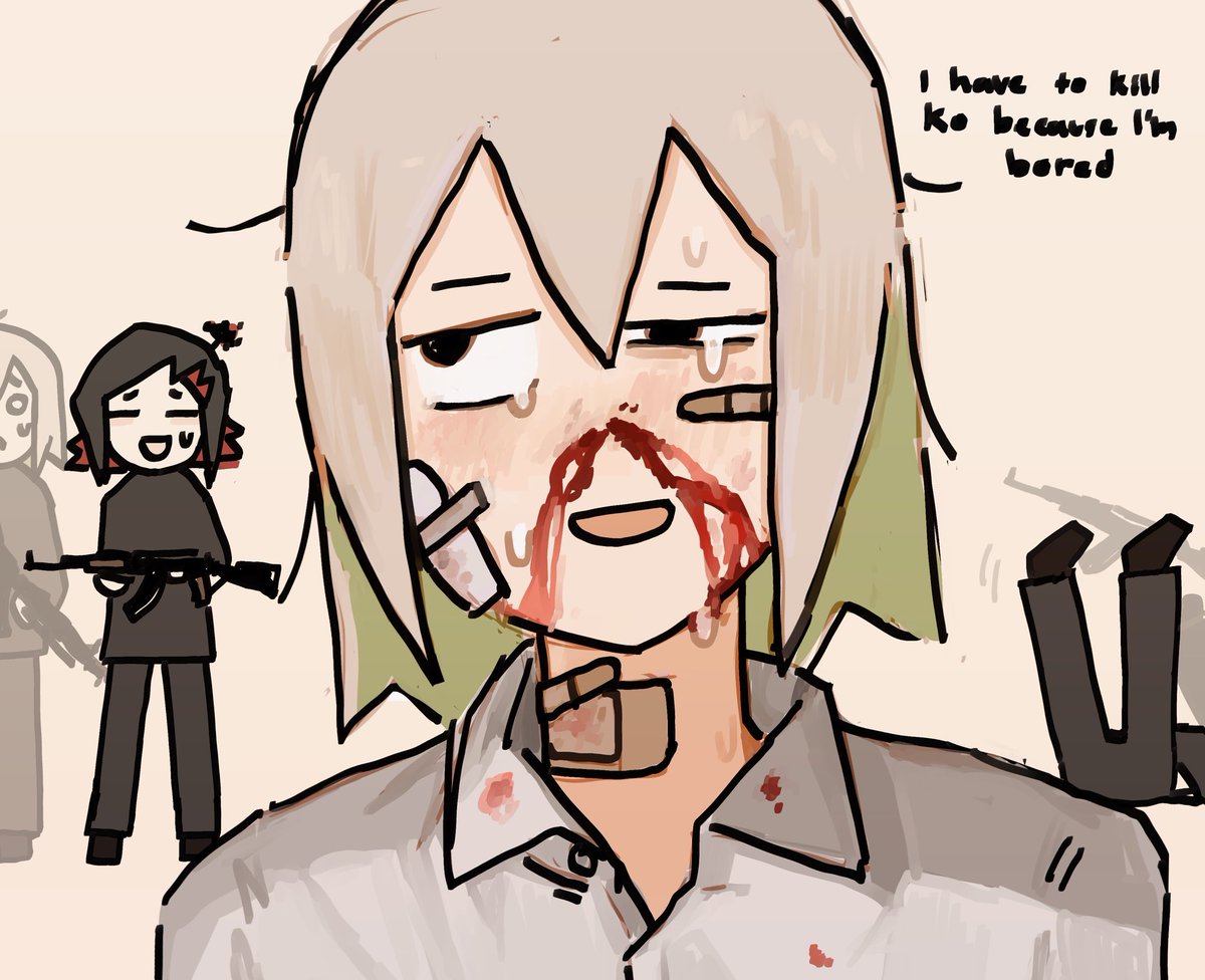 eleakuma's tweet image. I have to draw excessive nosebleeds because I’m bored #plant_ko
