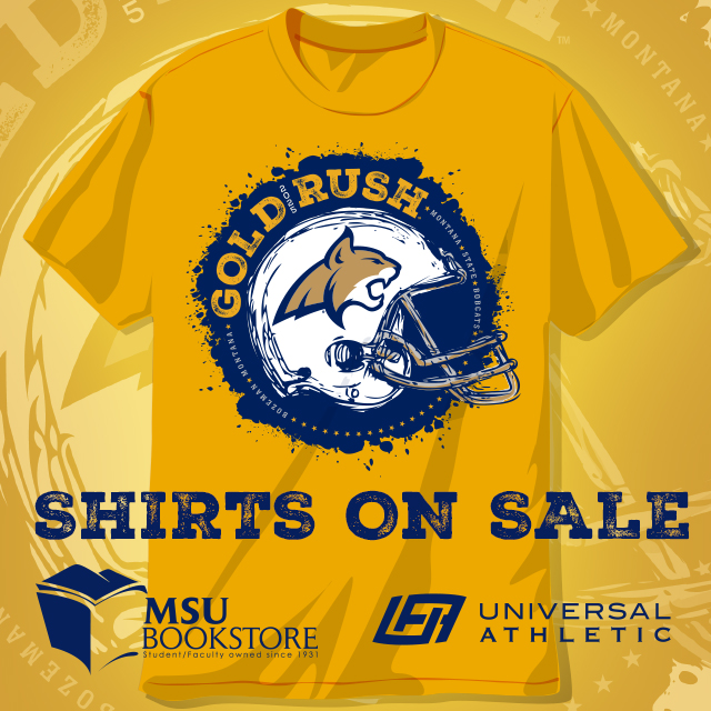MSUBobcats's tweet image. T-Minus 43 days until Gold Rush 2025!

Get your 2025 Gold Rush T-Shirt NOW from our partners at the MSU Bookstore and Universal Athletics. As a reminder, single game tickets go on sale to season ticket holders July 28th at 10 am, and all tickets are released on August 4th at 10…