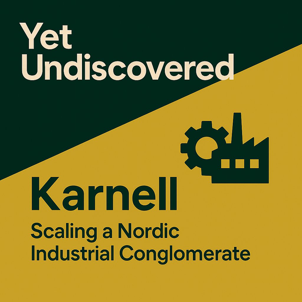 yetundiscovered's tweet image. 🎧 New deep dive is live on Spotify!
We explore Karnell Group—a Swedish industrial serial acquirer scaling a portfolio of 15 niche businesses across the Nordics, UK, and beyond. With 27% revenue growth and a disciplined M&A strategy, is this under-the-radar player worth a closer…