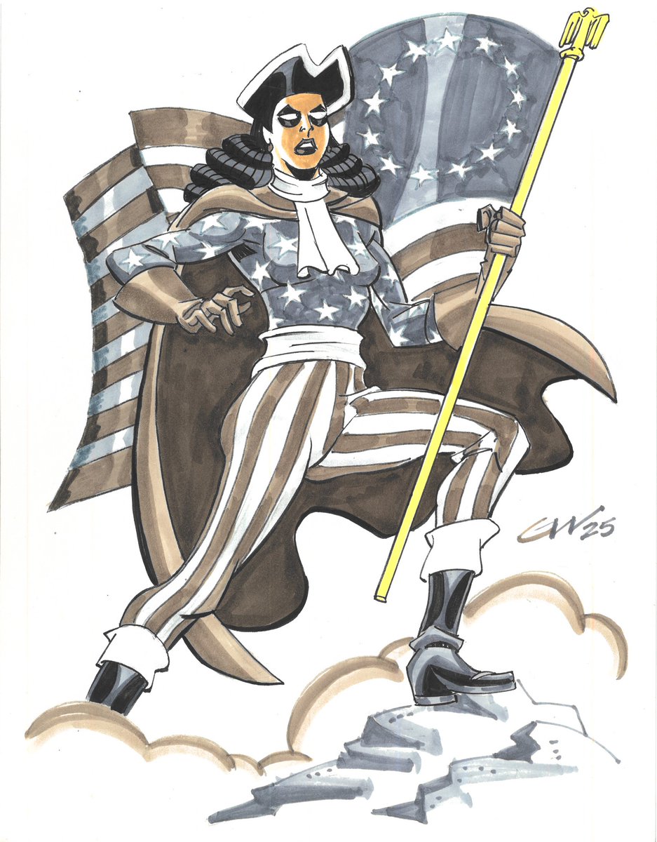JasPosey's tweet image. My acquisition of Miss Liberty by @glenn_whitmore cafurl.com/?i=31941 #GlennWhitmore #artpurchase #MissLiberty #BessLynn #FiveWarriorsFromForever #RevolutionaryWar #AmericanIndependence #DCComics #comicart #comicbookart #comics #comicbooks #DCSuperheroes #superhero