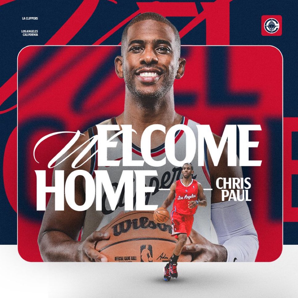 The Clippers have officially signed Chris Paul, and this is what Lawrence Frank had to say.

“Chris is one of the most impactful players ever to wear a Clippers uniform and it's appropriate that he returns to the team for this chapter of his career.”

“Chris will heip fortify our