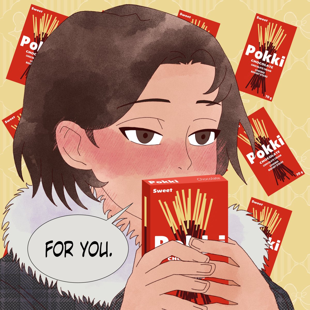FernandaMarArts's tweet image. I think I've said this before, but I'm still very busy this week. I have a lot of art ideas, but I have projects to finish first
The coolest thing about this art was drawing the Pocky box, which I drew two versions of
#OurLifeBeginningsAndAlways #OurLifenowAndForever #QiuLin
