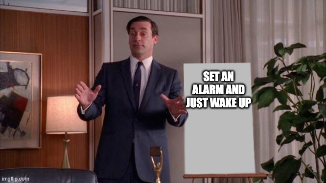 pitching my wife on a morning strategy