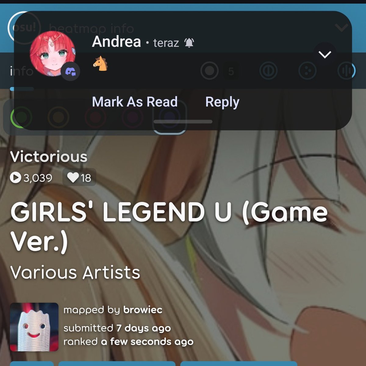 HORSE SONG IS NOW RANKED

uma musume tv size 6.7* jumps mapped by yours truly osu.ppy.sh/beatmapsets/24…

also shoutout to <a href="/osuplayer111/">Andrea</a> for the Perfect Timing