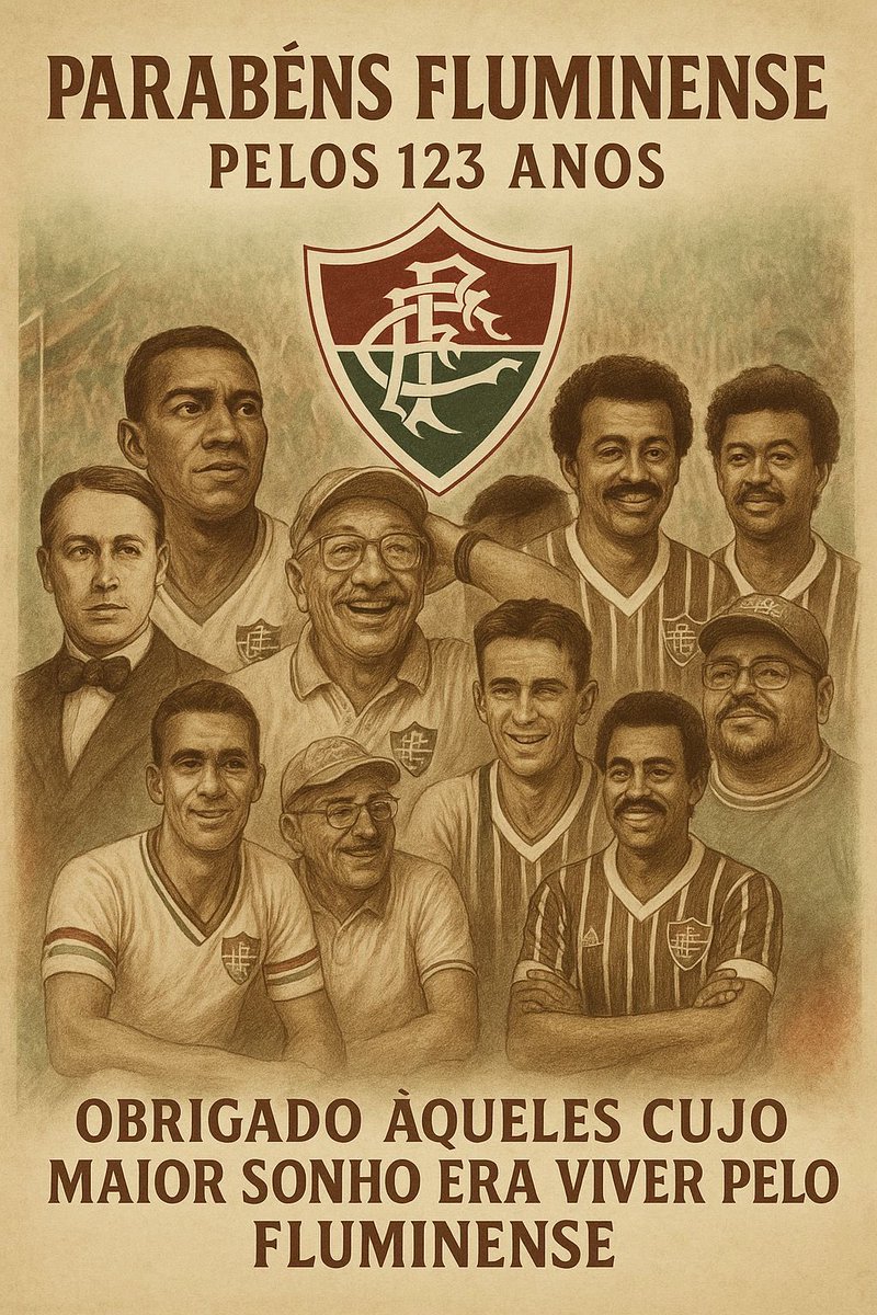 123 anos de Fluminense: Força, Glória e Tradição ! 🇭🇺💚❤️🤍  

Hoje celebramos o clube que inventou o futebol brasileiro. O clube de Oscar Cox, Telê, Castilho, Waldo, Fred e tantos outros. O clube de torcedores apaixonados que entenderam nossa grandeza como Balu, Chico Guanabara