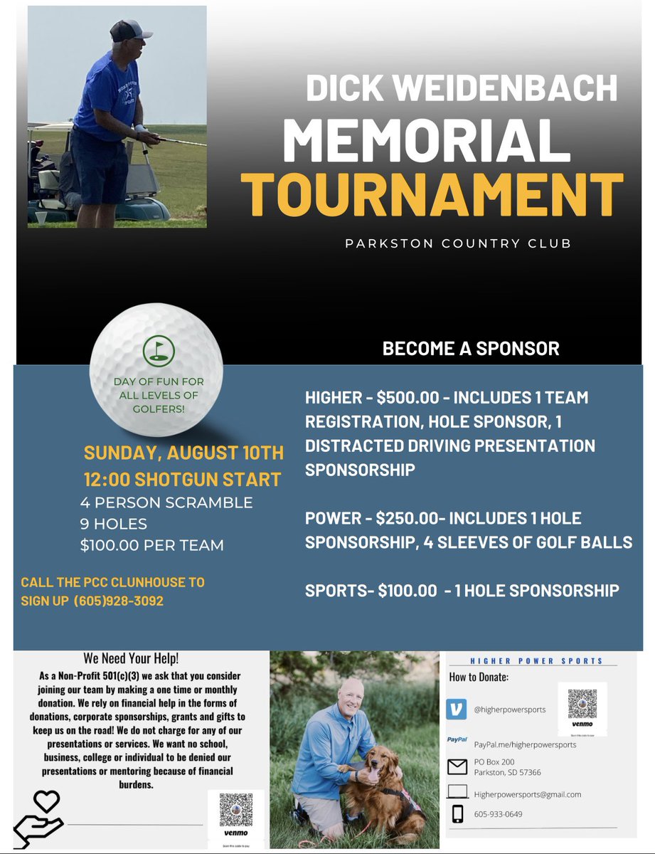 Always in need of more sponsors, silent auction item and Pin Prizes.
May have room for one team in Salem and a few more in Parkston!