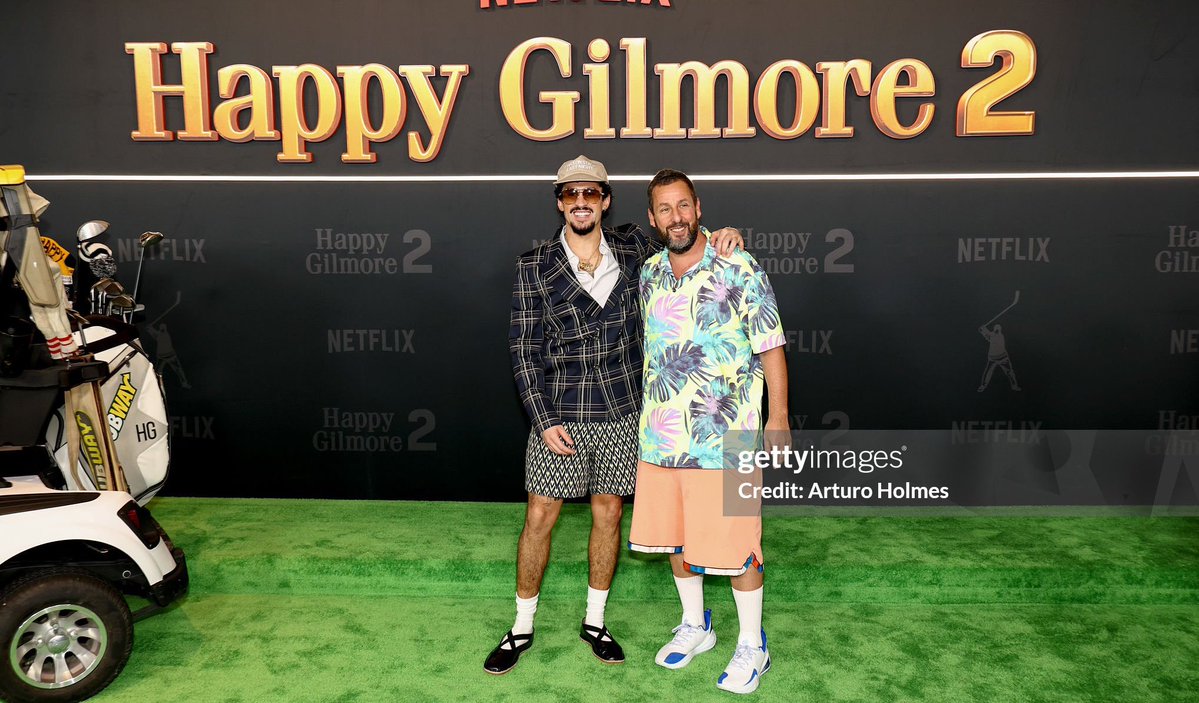 AccessBadBunny's tweet image. Bad Bunny & Adam Sandler tonight at “Happy Gilmore 2” premiere. 📸❤️