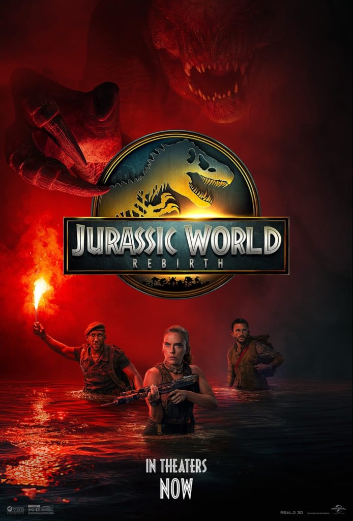 notoriouskpg's tweet image. it’s my dads birthday and he wanted to see a movie so here we are at one i had no intention of seeing otherwise
now seated for Jurassic World Rebirth (2025) dir. Gareth Edwards
