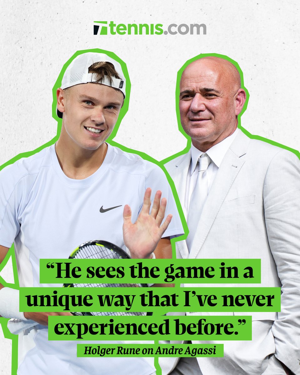 Tennis's tweet image. Holger Rune was spotted working with Andre Agassi in Washington D.C. this weekend.
Here's what Rune had to say about their collaboration 🗣️