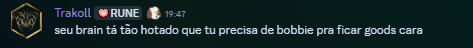 Trakoll's tweet image. ... é uma frase que saiu dos meus dedos