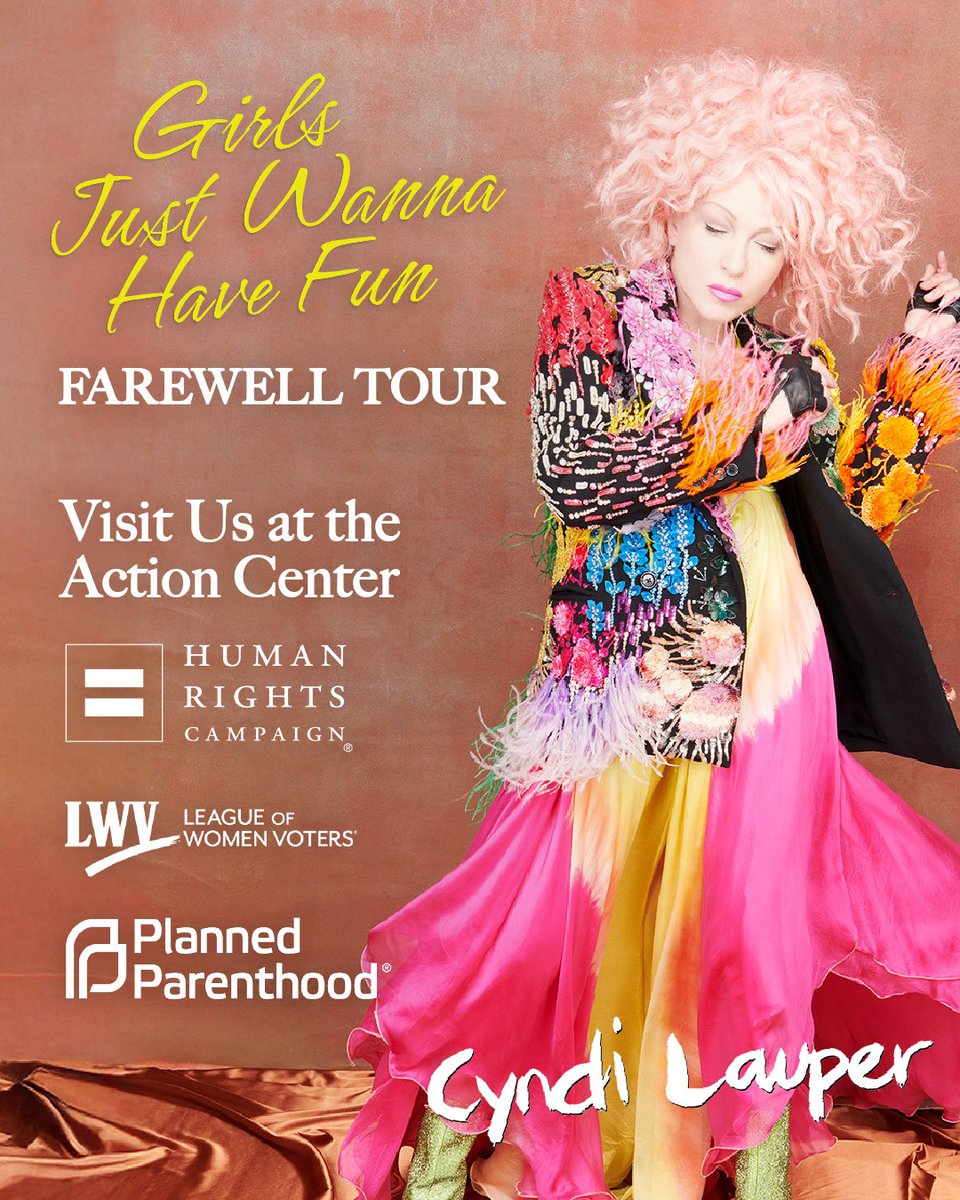 League of Colorado (@lwvcolorado) on Twitter photo Cyndi Lauper is teaming up with <a href="/LWV/">League of Women Voters of the US</a>, <a href="/hrw/">Human Rights Watch</a> & <a href="/PPFA/">Planned Parenthood</a> on her Girls Just Wanna Have Fun Farewell Tour! 🎤
At each stop, fans can visit the “Action Center” to learn how to empower voters & defend democracy. 🗳️
We’re cheering them on from Colorado! 💪 #LWVCO #CivicJoy Cyndi Lauper is teaming up with <a href="/LWV/">League of Women Voters of the US</a>, <a href="/hrw/">Human Rights Watch</a> & <a href="/PPFA/">Planned Parenthood</a> on her Girls Just Wanna Have Fun Farewell Tour! 🎤
At each stop, fans can visit the “Action Center” to learn how to empower voters & defend democracy. 🗳️
We’re cheering them on from Colorado! 💪 #LWVCO #CivicJoy
