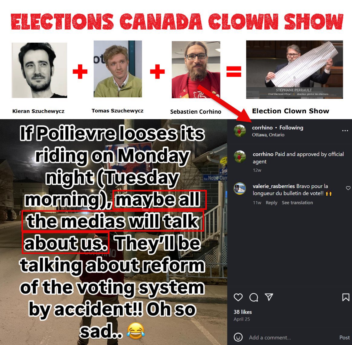 DimitrisSoudas's tweet image. Don’t be fooled by @CorRhino and @DonovanEckstrom
🐒 A hundred fake candidates in one Alberta by-election. Not a political movement. Not a cry for reform. Just a circus — with baboons in suits and clowns on ballots.
This isn’t about strengthening democracy. It’s about mocking…