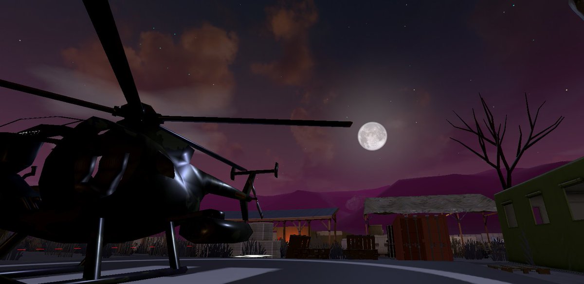 MarkLedson's tweet image. While working on main Project during the day shhh! Desert Thunder at night addressing some feedback for upcoming update:
Weapon Acc's plus more weapon's to select
Compass and Radar in the helicopter
Spot Light on helicopter
Day and night now longer
vr.meta.me/s/22HnbQDkTIJ0…