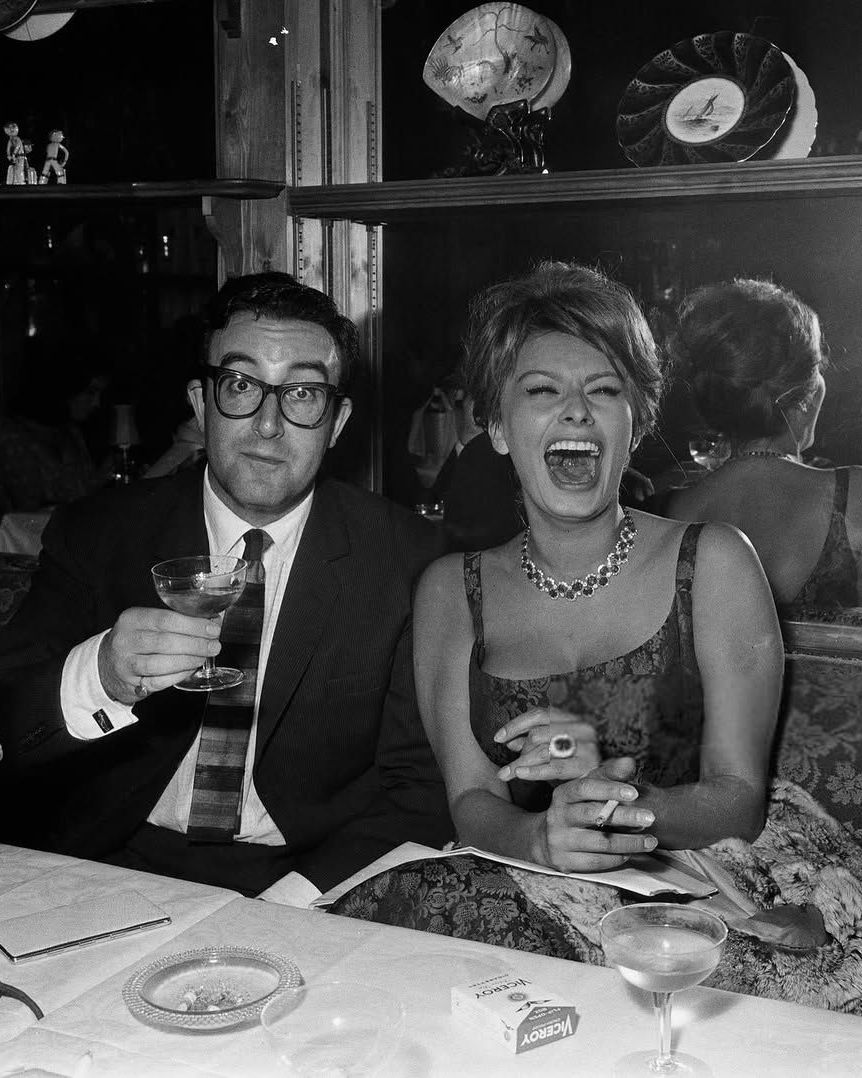 Noirchick1's tweet image. What do you think Peter Sellers did to get such a reaction from Sophia Loren??