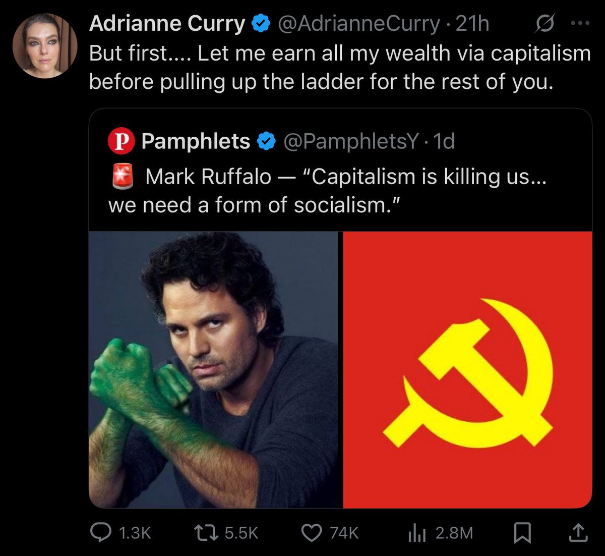 esjesjesj's tweet image. “Rich people can’t critique capitalism because they’re rich and poor people can’t critique it because they’re jealous”