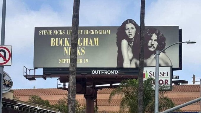 consequence's tweet image. A Buckingham Nicks billboard has been spotted in LA
via @blackmoonpoet