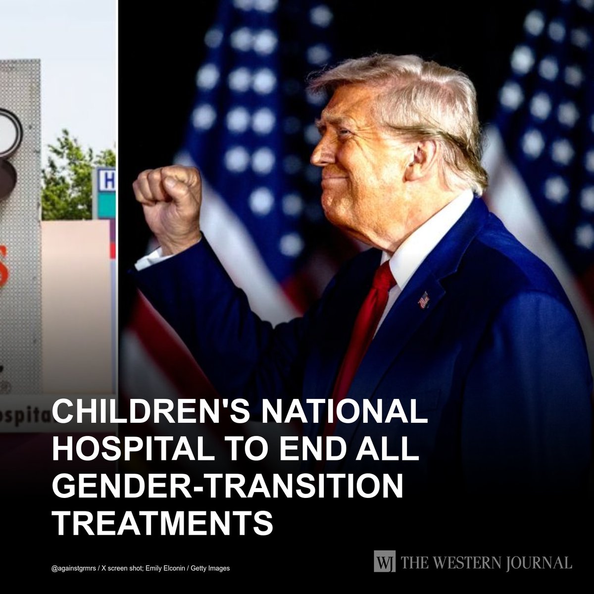 WesternJournalX's tweet image. Children's National Hospital in Washington, D.C. announced Friday that it will no longer provide gender transition-related treatments. "In light of escalating legal and regulatory risks to Children’s National, our providers, and the families we serve, we… w-j.co/s/f285d
