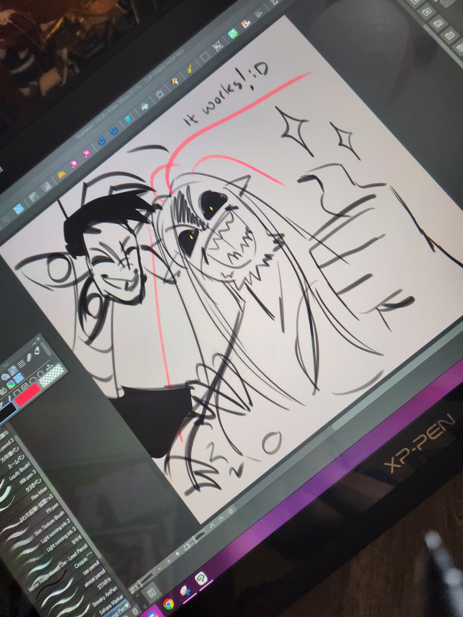 sweatyturnip's tweet image. my new tablet works!! :D bobbit and malik say hi ✨